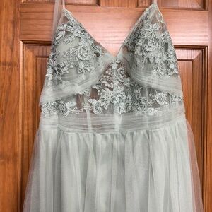 Azazie Bridesmaid Dress AGAVE